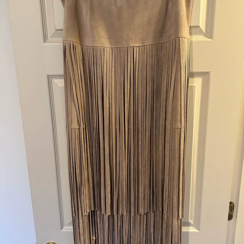 Adore Tan Fringe Skirt